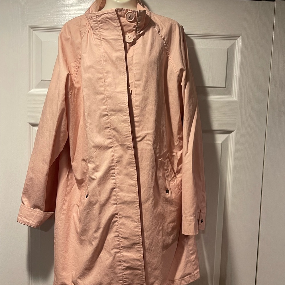 Peach trench coat